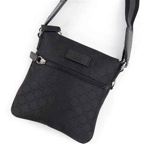 gucci medium messenger bag black|gucci black monogram bag.